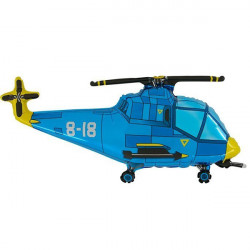 Helicopter Blue Grabo 30" Shape Flat