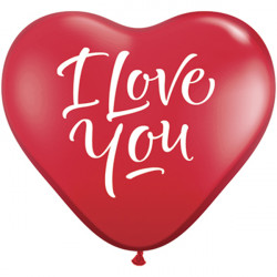 I Love You Script Modern 3' Red (2ct) Cd