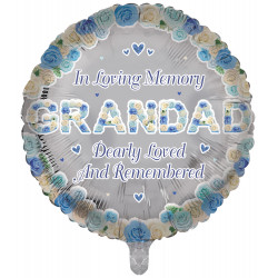 In Loving Memory Grandad Remembrance 18" Round Pkt
