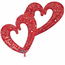 Interlocking Hearts Multi Balloon Shape P70 Pkt