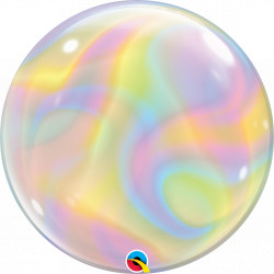 Iridescent Swirls 22" Single Bubble Yrv