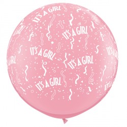 It's A Girl-a-round 3' Pink (2ct) By