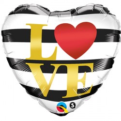 L( )ve Horizontal Stripes 18" Pkt If