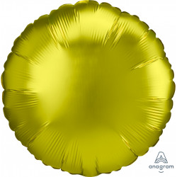 Lemon Satin Luxe Round Standard S15 Flat A