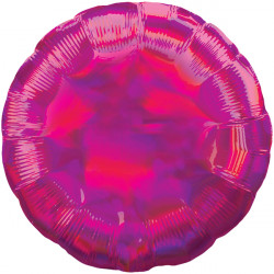 Magenta Iridescent Round Standard Holographic S40 Flat A