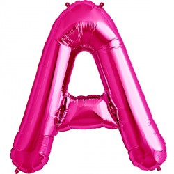 Magenta Letter A Shape 16" Pkt