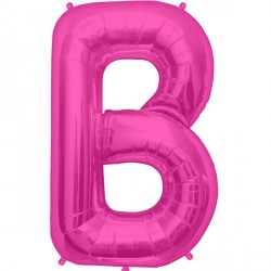 Magenta Letter B Shape 16" Pkt