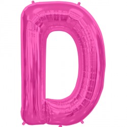 Magenta Letter D Shape 16" Pkt