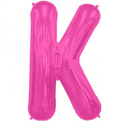 Magenta Letter K Shape 16" Pkt