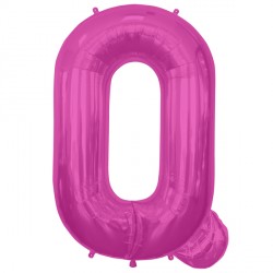 Magenta Letter Q Shape 16" Pkt