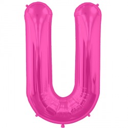 Magenta Letter U Shape 16" Pkt