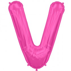 Magenta Letter V Shape 34" Pkt