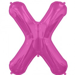 Magenta Letter X Shape 16" Pkt