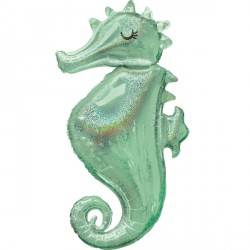 Mermaid Wishes Seahorse Shape P40 Pkt (20" X 38")