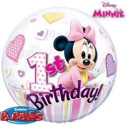 Minnie Mouse 1st Birthday 22" Single Bubble Yyh