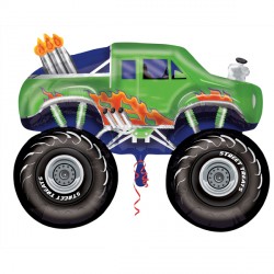 Monster Truck Green Street Treat Shape Flat (24" X 24") (10ct)