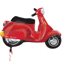 Motor Scooter Red Street Treat Shape Flat (24" X 24") (10ct)