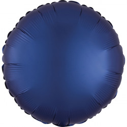 Navy Satin Luxe Round Standard S15 Flat A