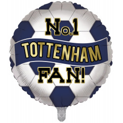 No.1 Tottenham Fan Blue & White Football 18" Round Pkt