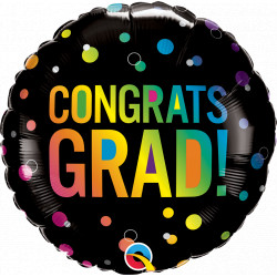Ombre Dots Congrats Grad 18" Pkt If