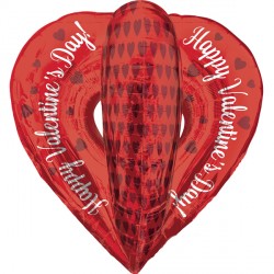 Open Heart Valentines Ultra Shape P60 Pkt (30" X 30")