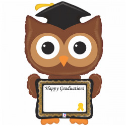 Owl Graduation 46" Remarkable Shape Pkt