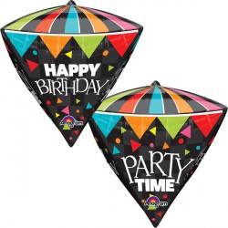 Party Time Happy Birthday Diamondz G20 Pkt (15" X 17")