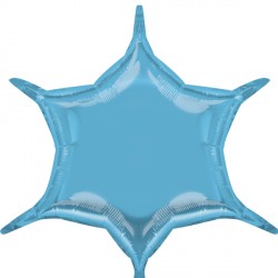 Pastel Blue 6 Point Star D32 Flat (3ct)