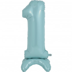 Pastel Blue Number 1 Standup Shape 25" Pkt