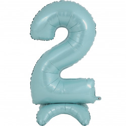 Pastel Blue Number 2 Standup Shape 25" Pkt