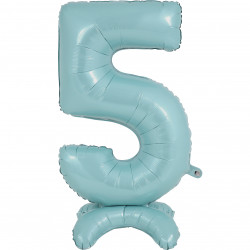 Pastel Blue Number 5 Standup Shape 25" Pkt