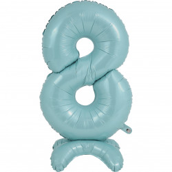 Pastel Blue Number 8 Standup Shape 25" Pkt