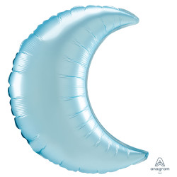 Pastel Blue Satin Luxe Crescent 26" D19 Flat (3ct)