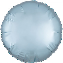 Pastel Blue Satin Luxe Round Standard S15 Flat A