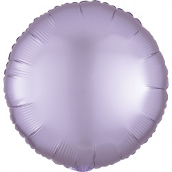 Pastel Lilac Satin Luxe Round Standard S15 Flat A