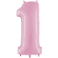 Pastel Pink Number 1 Shape 40" Pkt