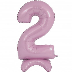 Pastel Pink Number 2 Standup Shape 25" Pkt