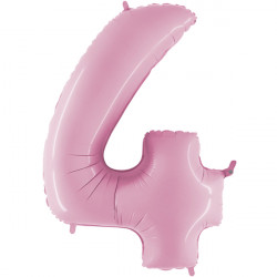 Pastel Pink Number 4 Shape 40" Pkt