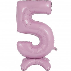 Pastel Pink Number 5 Standup Shape 25" Pkt