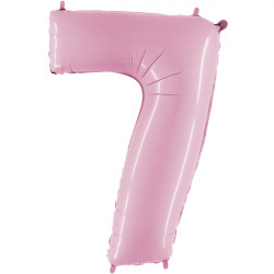 Pastel Pink Number 7 Shape 26" Pkt