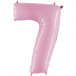 Pastel Pink Number 7 Shape 40" Pkt