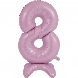 Pastel Pink Number 8 Standup Shape 25" Pkt