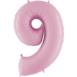 Pastel Pink Number 9 Shape 40" Pkt