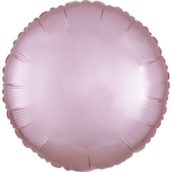 Pastel Pink Satin Luxe Round Standard S15 Flat A