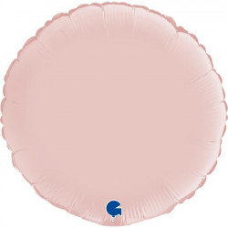 Pastel Pink Satin Round 18" Grabo Pkt