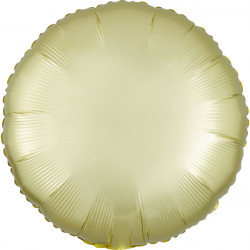 Pastel Yellow Satin Luxe Round Standard S15 Flat A