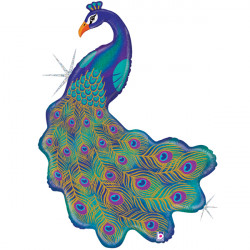 Peacock Glitter 46" Holo Shape I Pkt
