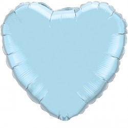 Pearl Light Blue Heart 36" Jumbo Flat Q Hm