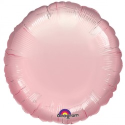 Pearl Pastel Pink Metallic Round Standard S15 Flat A