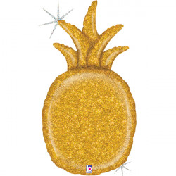 Pineapple Gold Glitter 35" Holo Shape I Pkt